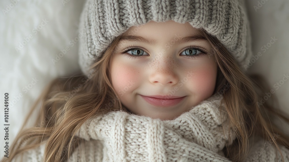 A smiling child in cozy winter attire, radiating warmth and joy. A smiling child in cozy winter attire, radiating warmth and joy.