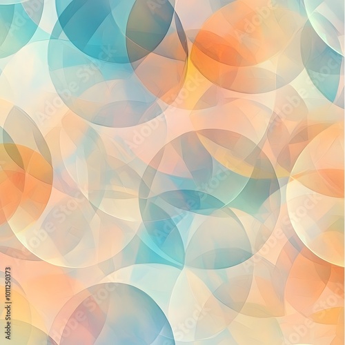 Abstract Pattern with Layered Translucent Circles