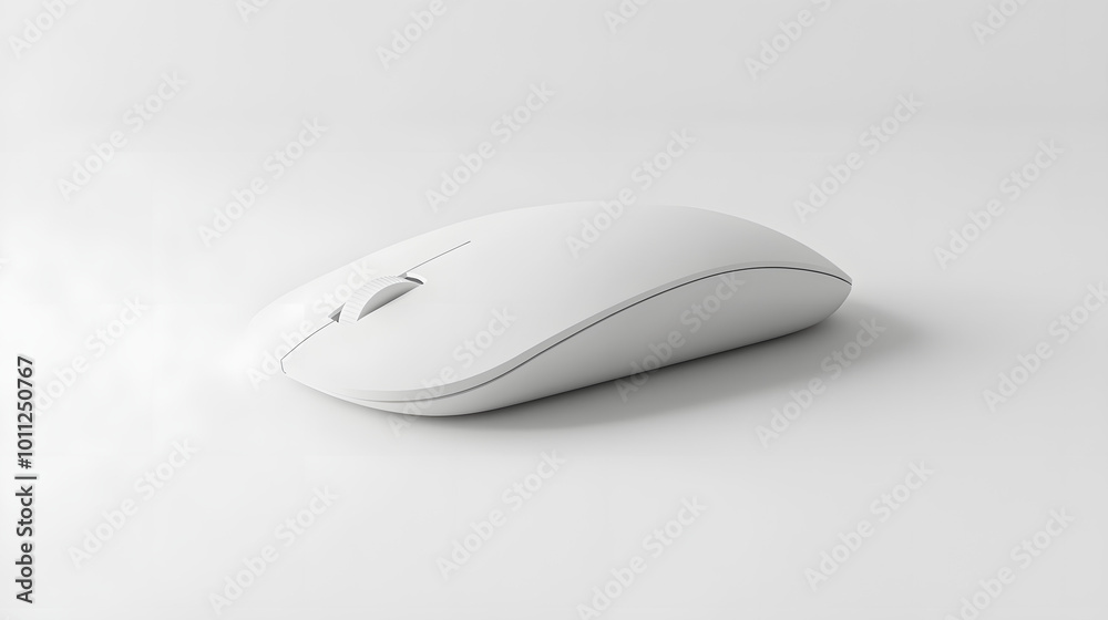 White Wireless Computer Mouse - Minimalist Design White Wireless Computer Mouse - Minimalist Design
