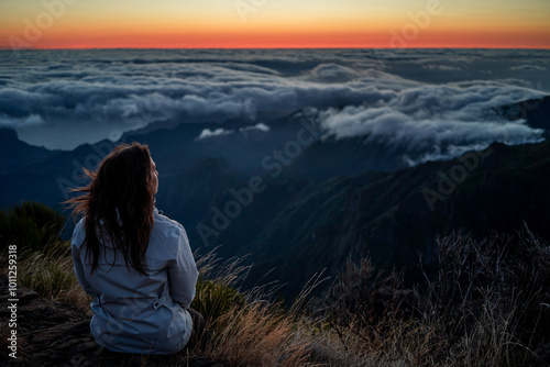 Madeira’s Sunset Panorama Over the Clouds
