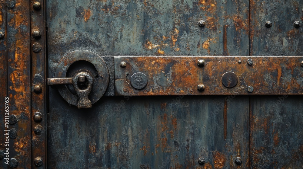 Locked metal door Locked metal door