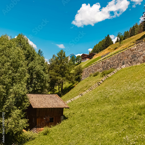 Alpine summer view at Mount Goldried, Matrei, Eastern Tyrol, Austria photo