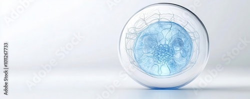 Visual representation of gastrulation in embryo development, 3D biology diagram, clear cross-section view photo