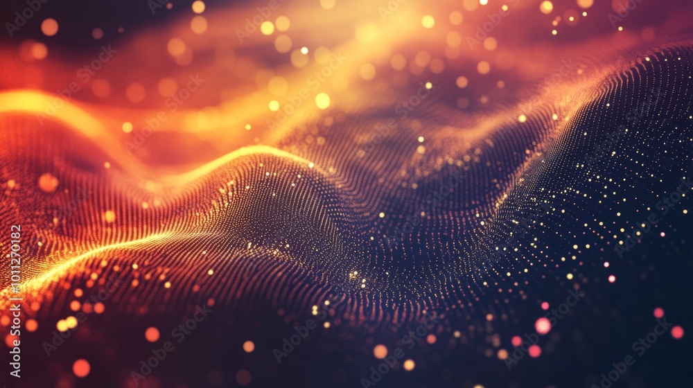 Fototapeta premium Digital background for tech, AI, data, audio, graphics, and more