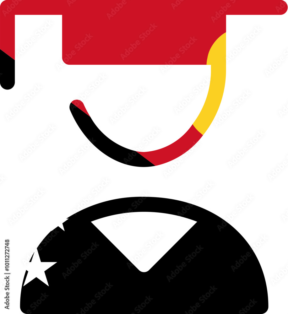 Papua New Guineaflag on Male student icon Papua New Guineaflag on Male student icon