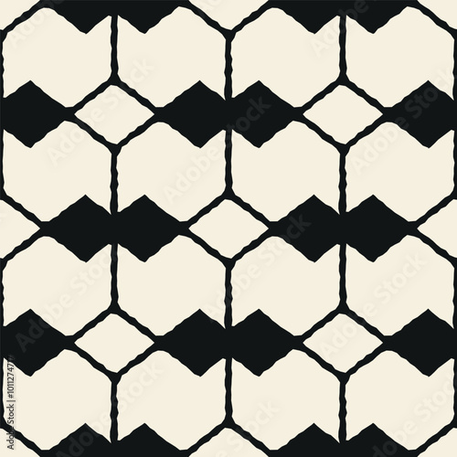 Vector seamless pattern. Modern stylish texture. Repeating geometric tiles with a grid of rhombuses