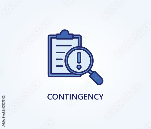  Contingency vector, icon or logo sign symbol illustration 