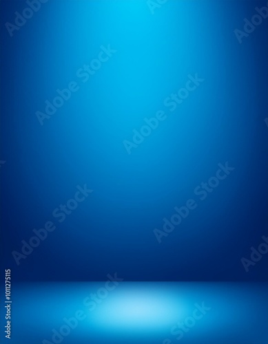 Blue empty room studio gradient used for background and display your product