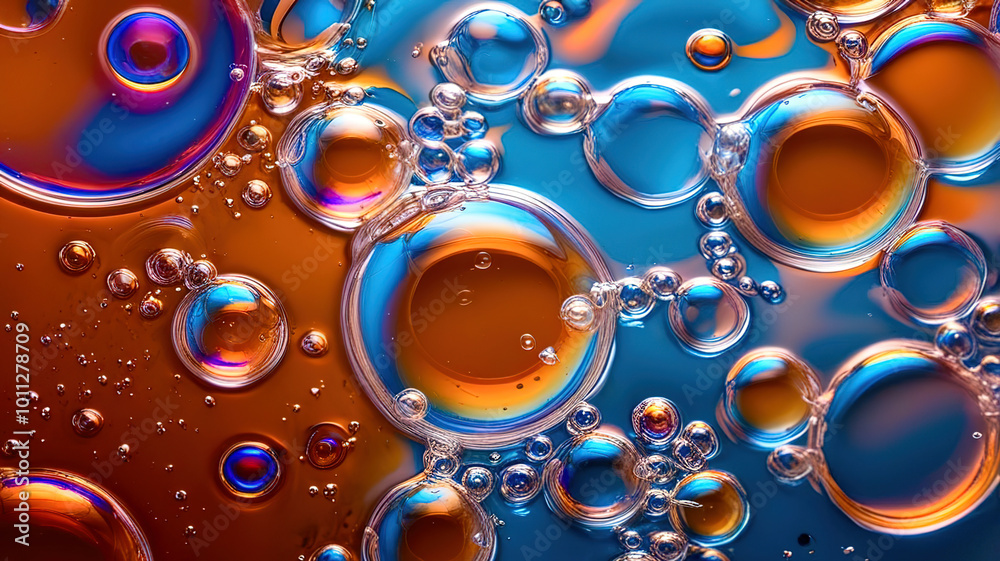 A colorful image of many bubbles in different sizes and colors A colorful image of many bubbles in different sizes and colors