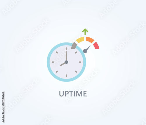  Uptime Vector, Icon Or Logo Sign Symbol Illustration 