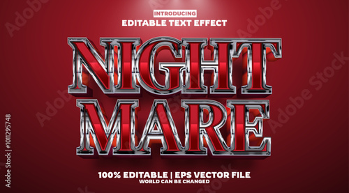 Nightmare editable text effect in new modern trend style