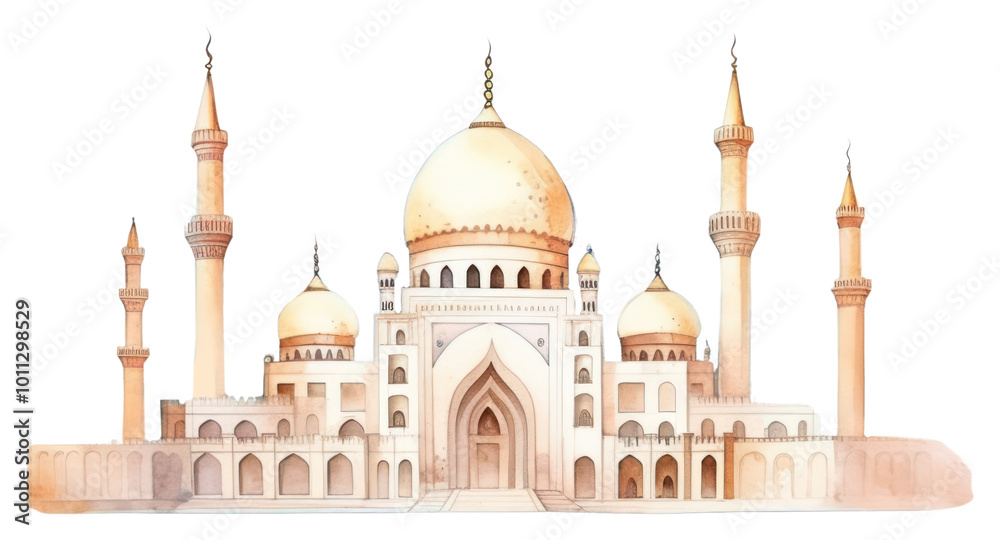 Fototapeta premium PNG Eid mubarak architecture building dome.