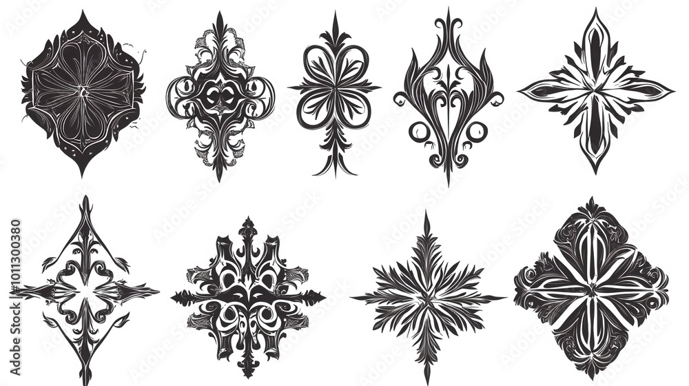 Christmas Ornament Set with Various Shapes, PNG file, transparent background. Christmas Ornament Set with Various Shapes, PNG file, transparent background.