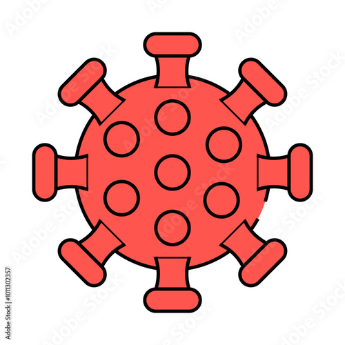 influenza virus line icon vector. influenza virus sign. isolated symbol illustration