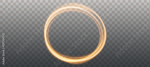 Color circles frame with glitter light effect. A flash flies in a circle in a luminous ring.