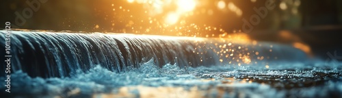 Wallpaper Mural Waterfall cascading in sunlight. Torontodigital.ca