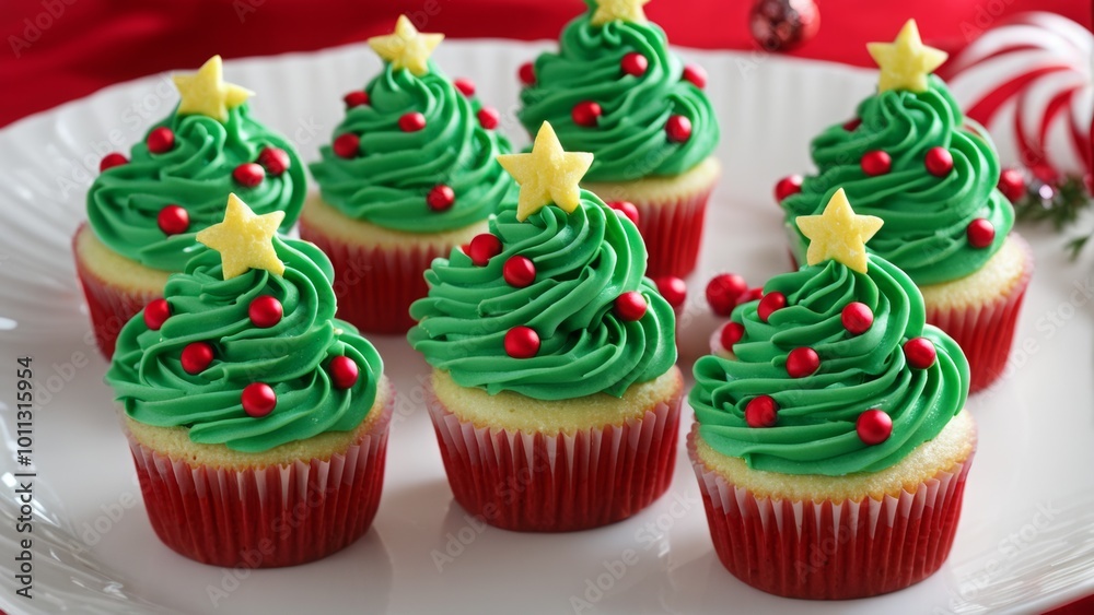 christmas cupcakes with christmas tree christmas cupcakes with christmas tree