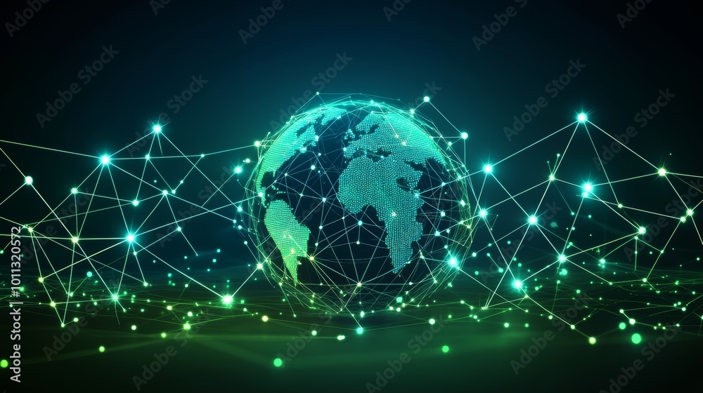 Global Network Connections. Digital Data Exchange and Technology Background for Business. Global Network Connections. Digital Data Exchange and Technology Background for Business.
