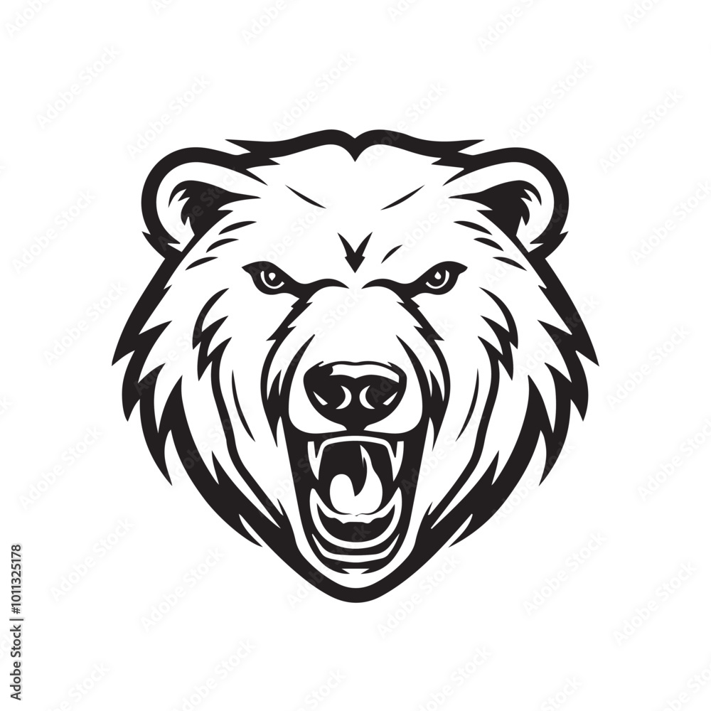 Polar Bear Esport Logo Vector with Thicker Outline on Black and White Background, No Text
Polar Bear Esport Logo Vector with Thicker Outline on Black and White Background, No Text
