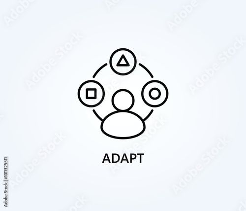  Adapt Vector, Icon Or Logo Sign Symbol Illustration 