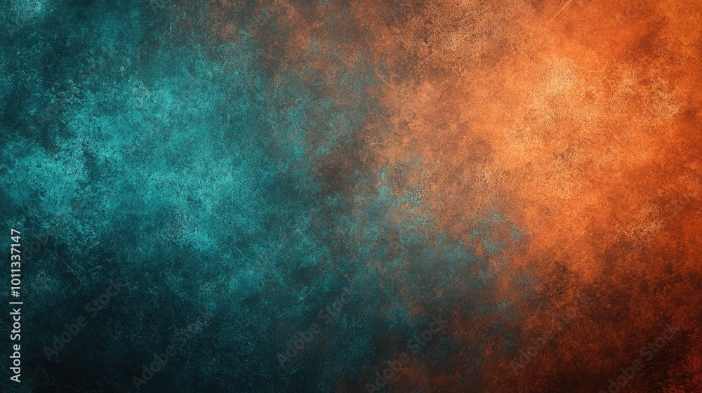 Grainy textured background featuring a blend of brown orange and blue hues complemented by a dark moody teal and turquoise grunge design with a smooth color gradient Grainy textured background featuring a blend of brown orange and blue hues complemented by a dark moody teal and turquoise grunge design with a smooth color gradient