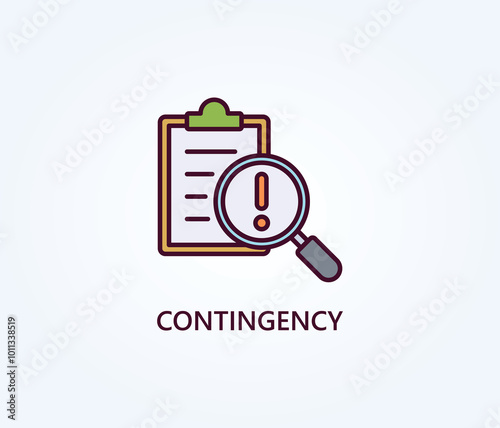  Contingency Vector, Icon Or Logo Sign Symbol Illustration 