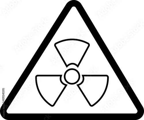 nuclear Radiation chemical biological icon , Toxic sign, Biohazard symbol, Vector graphic deign elements, Danger label. Warning icon. Radioactive threat alert. Radiation area on transparent background