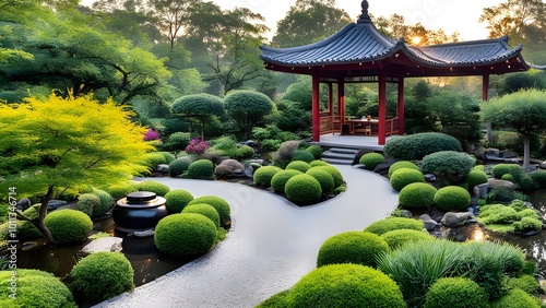 japanese garden in spring