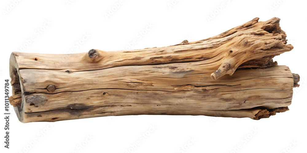 driftwood log isolated on white background.AI GENERATED driftwood log isolated on white background.AI GENERATED