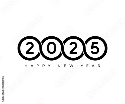 2025 happy new year banner cover design, card design, poster, template, flyer, booklet for new year' eve, new year greetings concept vector illustration on white background