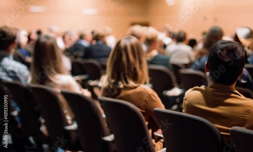 Audience at a conference or presentation
