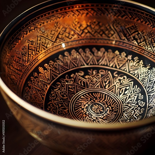 Thai Decorative Pattern on a Traditional Bowl photo