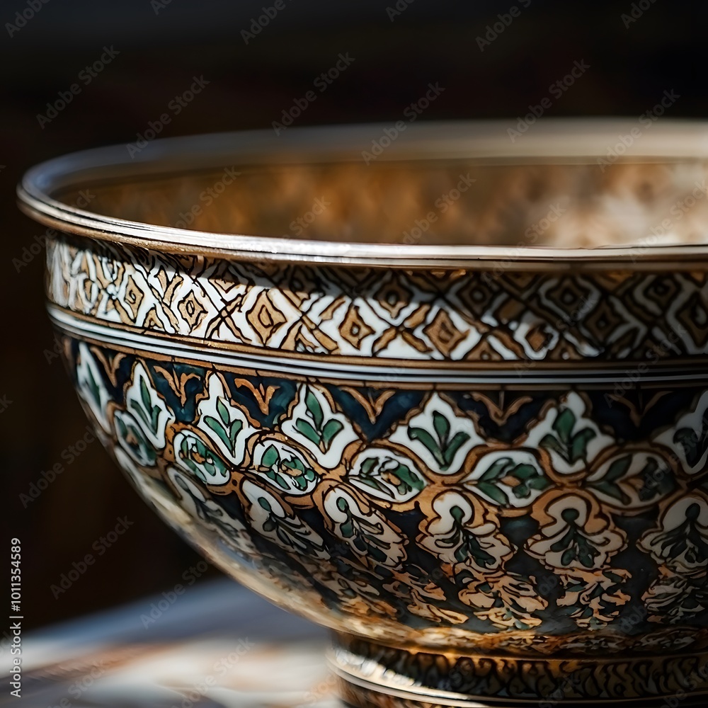 Thai Decorative Pattern on a Traditional Bowl Thai Decorative Pattern on a Traditional Bowl
