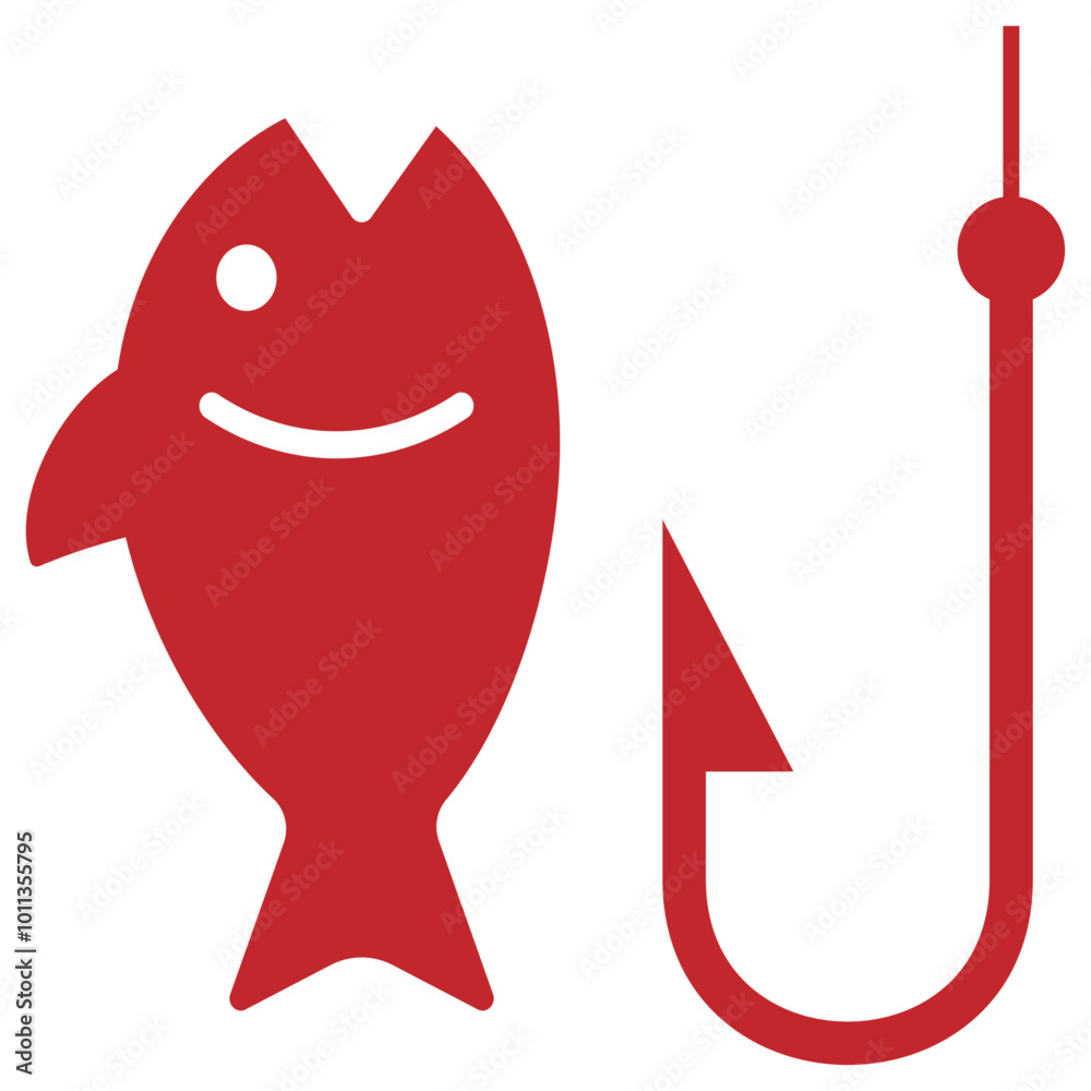 Obraz premium 釣りのアイコン 赤