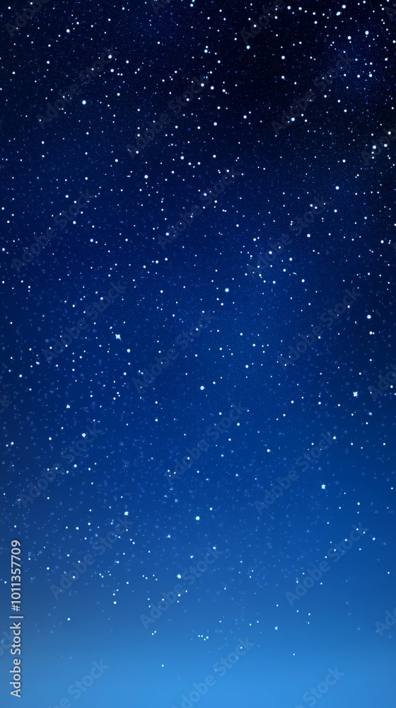 Fototapeta premium A Clear Night Sky Filled With Stars Over a Serene Landscape During Late Evening Hours