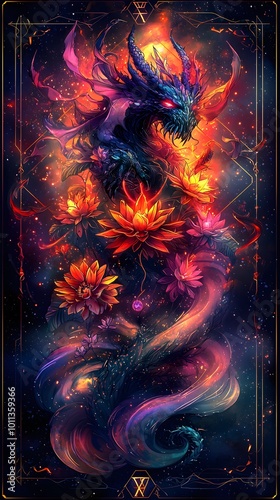 Mystical Monster Tarot Card Design