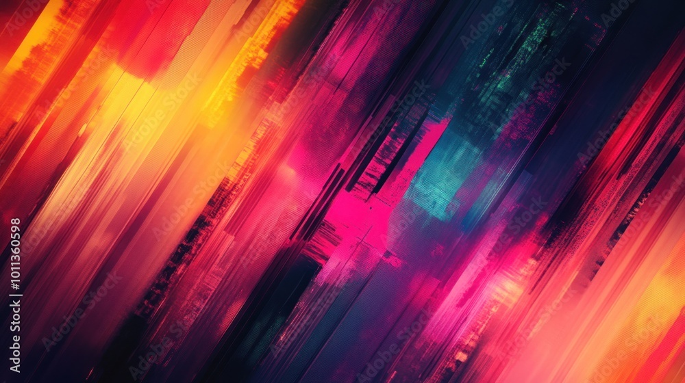 Fototapeta premium Abstract Digital Art with Diagonal Lines