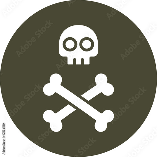 Skull And Bones Icon Design