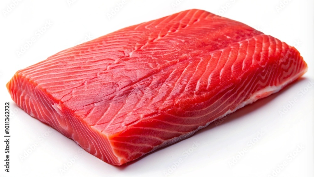 Fresh salmon fillet isolated on white background. Fresh salmon fillet isolated on white background.