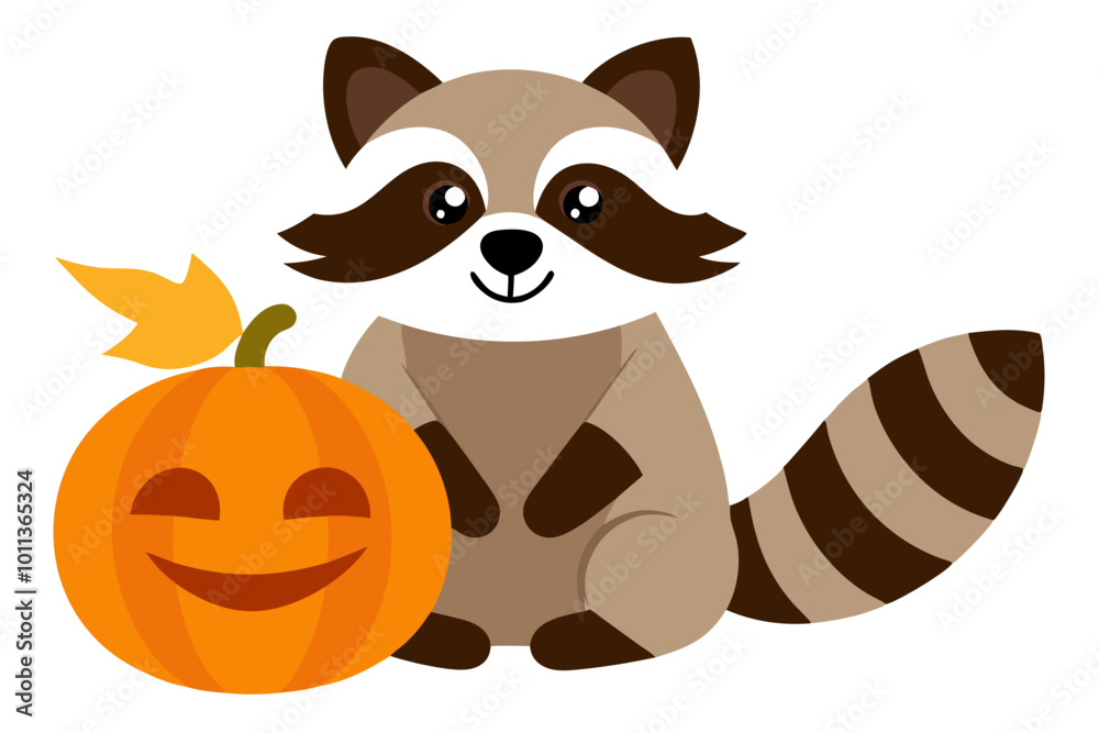 Obraz premium Energetic Fox Playfully Bounding Through a Bright Autumn Leaf Pile in Artistic Vector Style 