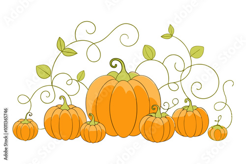 Autumn Harvest: A Cluster of Ripe Pumpkins