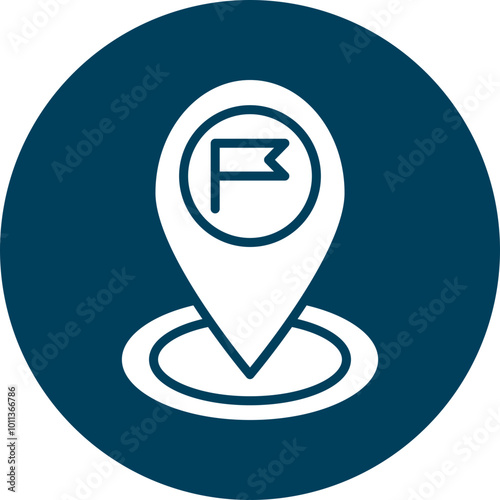 Arrived Destination Icon Design photo