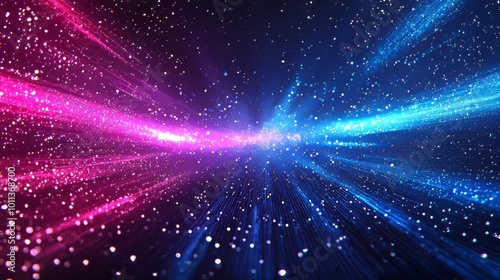 Colorful Rays of Light Create a Vibrant Abstract Digital Background With a Cosmic Feel