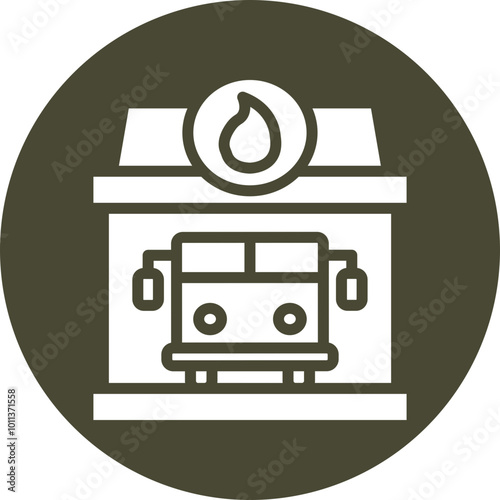 Fire Station Icon Design