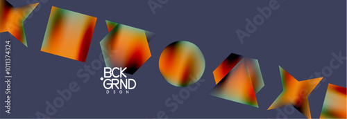 Fluid color geometric shapes abstract background. Vector Illustration For Wallpaper, Banner, Background, Card, Book Illustration, landing page