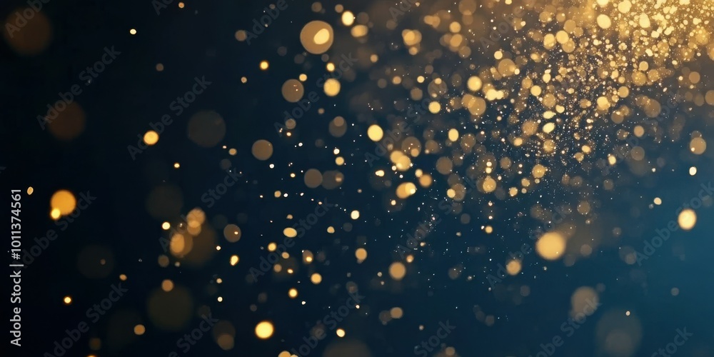Golden sparkler bursting mid-air, against a midnight blue-to-black gradient background, illuminating the scene with festive energy. Copy space, Indian traditional festival happy Diwali background