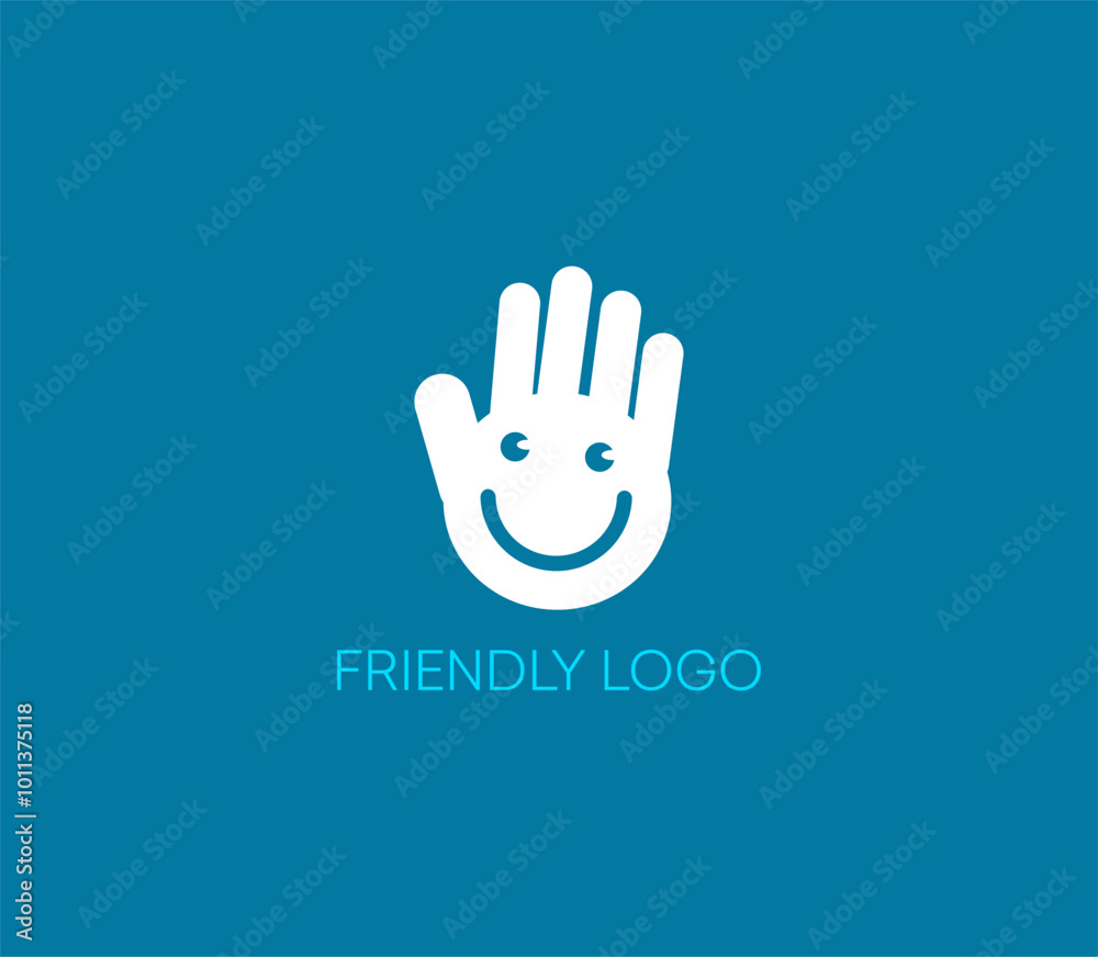 Friendly logo with a happy hand—perfect for brands focused on customer care, wellness, and positivity. Friendly logo with a happy hand—perfect for brands focused on customer care, wellness, and positivity.