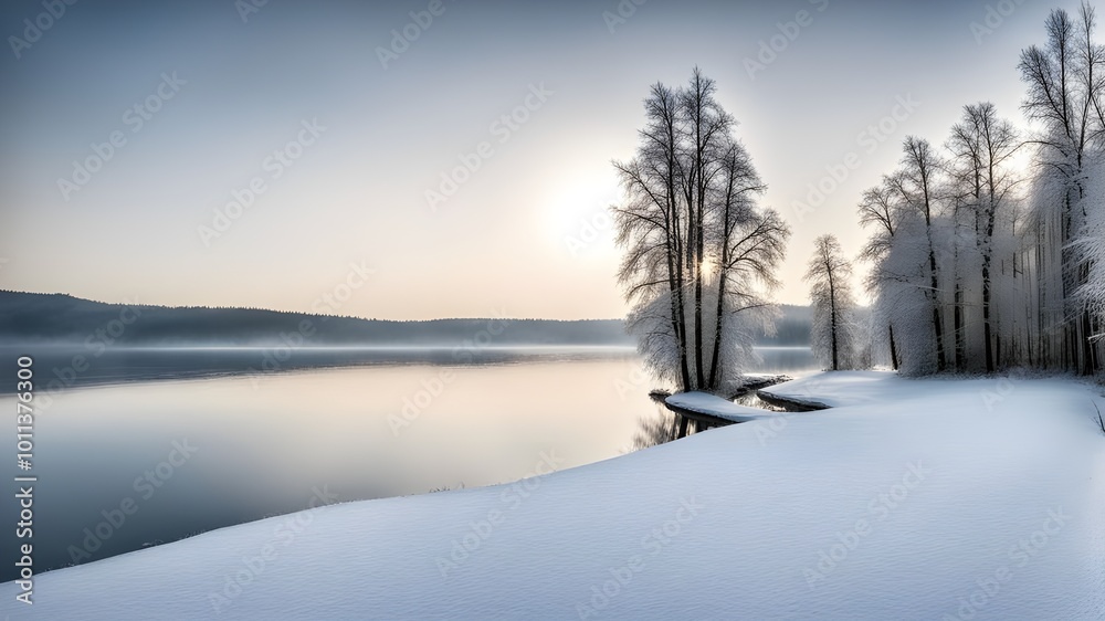 lake with winter lake with winter