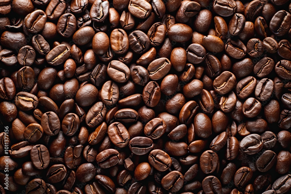 Naklejka premium Coffee beans as a background