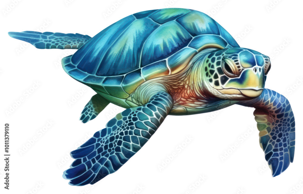 Fototapeta premium PNG Reptile animal turtle sea.